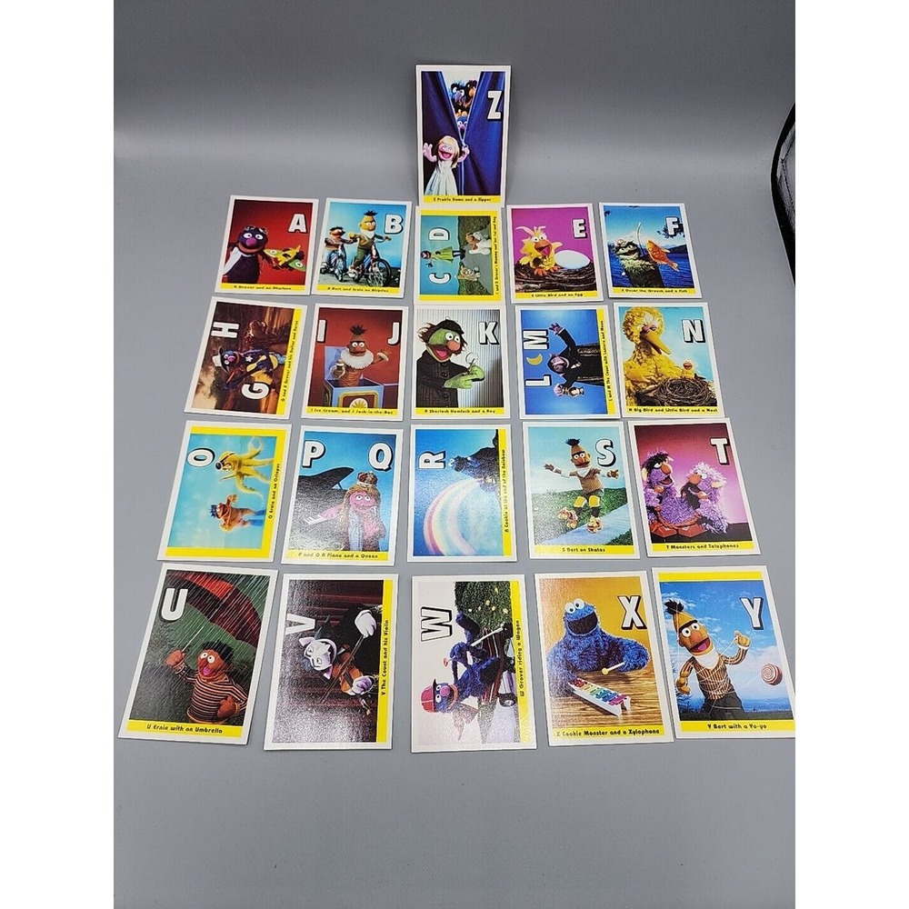 Sesame Street 1992 Vintage CTNW Trading Cards Alphabet Grover Big Bird Etc